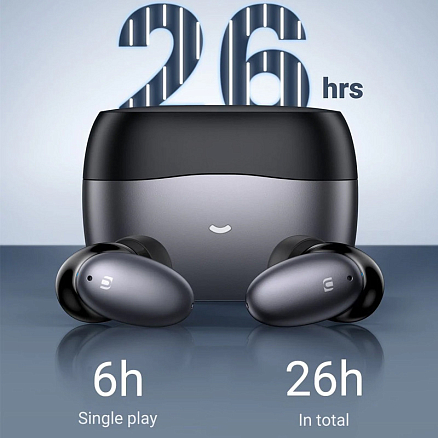 Наушники TWS беспроводные Ugreen WS118 HiTune X6 вакуумные с микрофоном и активным шумоподавлением темно-серые