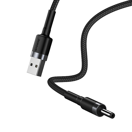 Кабель USB - DC jack 3,5 мм (как толстый разъем Nokia) для зарядки длина 1 м 2A Baseus Cafule черно-серый