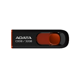 USB Flash A-Data C008 Black+Red 32 Гб (AC008-32G-RKD)
