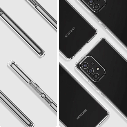 Чехол для Samsung Galaxy A53 5G гелевый ультратонкий Spigen Liquid Crystal прозрачный