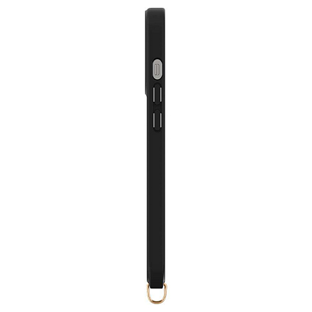 Чехол для iPhone 13 Pro Max кожаный с ремешком Spigen Cyrill Classic Charm черный