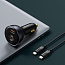 Зарядное устройство автомобильное с USB и двумя Type-C входами 160W Baseus Technology Multi-Port (быстрая зарядка QC 5.0) черное