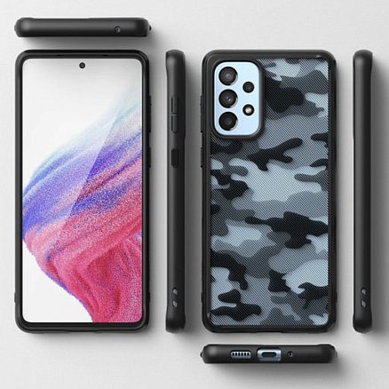 Чехол для Samsung Galaxy A53 гибридный Ringke Fusion камуфляжный черный
