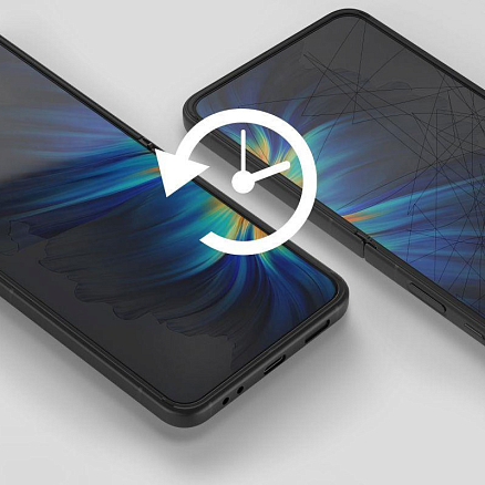 Пленка защитная Samsung Galaxy Z Flip 4 на внутренний и внешний экран WhiteStone Dome Premium Film прозрачная