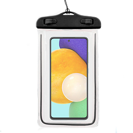 Водонепроницаемый чехол для телефона 4.8-5.8 дюйма GreenGo Glow размер 10х17,5 см черный