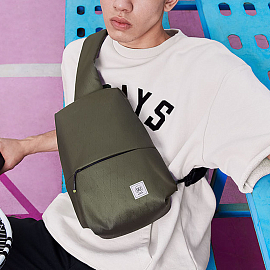 Рюкзак однолямочный Ninetygo Sity Sling с отделением для планшета зеленый