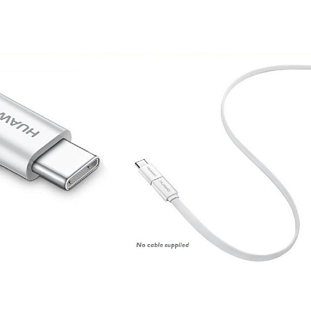 Переходник Type-C - MicroUSB (папа - мама) компактный Huawei AP52 оригинальный белый