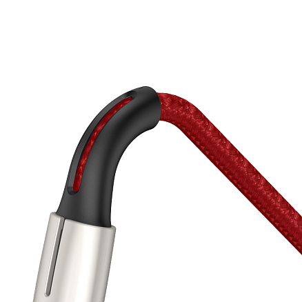 Кабель USB - MicroUSB для зарядки 1 м 4А плетеный Baseus Waterdrop (быстрая зарядка) красный