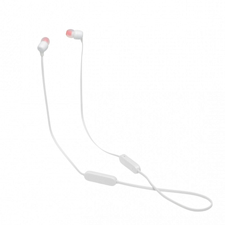 Наушники беспроводные Bluetooth JBL Tune 125BT вакуумные с микрофоном и пультом белые