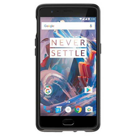 Чехол для OnePlus 3, 3T гибридный Spigen SGP Neo Hybrid черно-серый