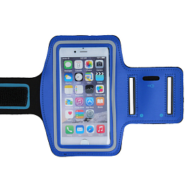 Чехол универсальный для телефона до 6 дюймов спортивный наручный GreenGo Premium синий