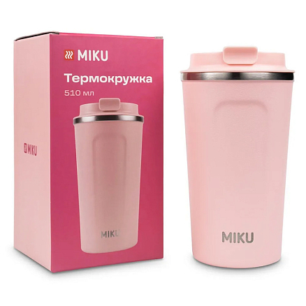 Термокружка Miku TH-MG-510 510 мл розовая