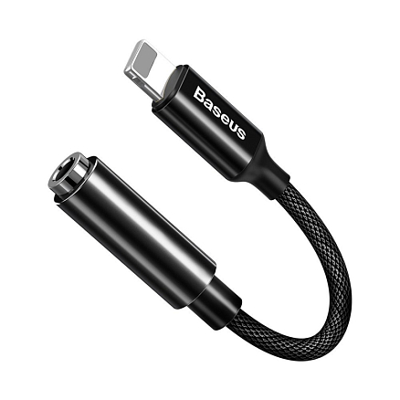Переходник Lightning - 3,5 мм (папа - мама) 15 см Baseus L3.5 черный