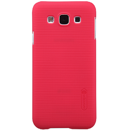 Чехол для Samsung Galaxy E5 пластиковый тонкий Nillkin Super Frosted красный