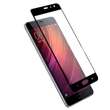 Защитное стекло для Xiaomi Redmi 4A на весь экран противоударное черное