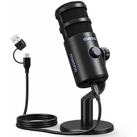 Микрофон для стрима Maono PD100U черный