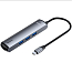 Хаб (разветвитель) Type-C - 3 x USB 3.0, RJ45, HDMI, Type-C Baseus Mechanical eye серый