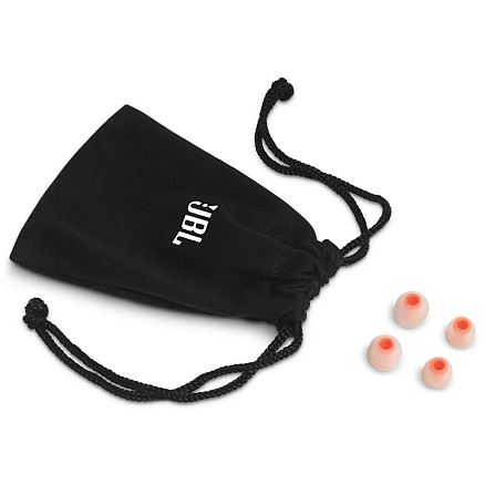 Наушники JBL Tune 210 вакуумные с микрофоном и плоским проводом белые с розовым золотом