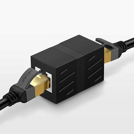 Переходник RJ45 - RJ45 (мама - мама) Ugreen NW114 черный
