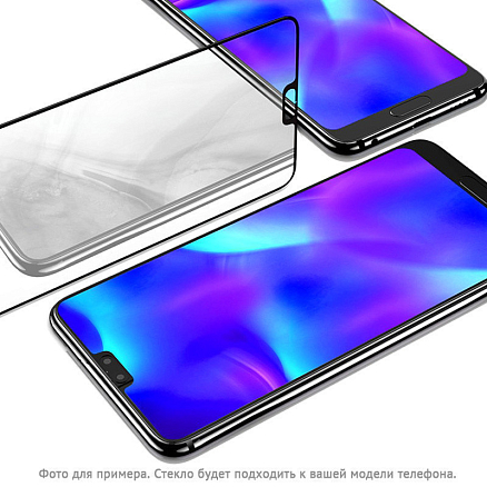 Защитное стекло для Honor 7C Pro на весь экран противоударное ISA Tech черное