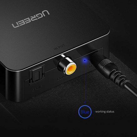Аудио декодер SPDIF Toslink и Coaxial в 2RCA и 3,5 мм Ugreen 30523 с питанием