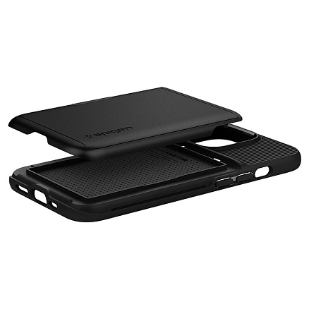 Чехол для iPhone 13 Pro гибридный со слотом для карты Spigen Slim Armor CS черный