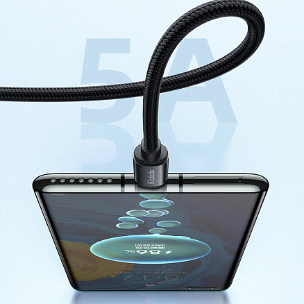 Кабель Type-C - Type-C для зарядки 2 м 5А 240W плетеный McDodo CA-3681 (быстрая зарядка PD 3.1) черный