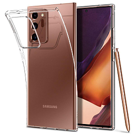 Чехол для Samsung Galaxy Note 20 Ultra гелевый ультратонкий Spigen SGP Liquid Crystal прозрачный