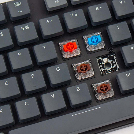 Клавиатура Keychron K5 SE RGB (Keychron Low Profile Optical Red) оптическая с подсветкой игровая черная