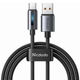 Кабель Type-C - USB для зарядки 1,2 м 6А 100W плетеный McDodo CA-5180 (быстрая зарядка PD) черный