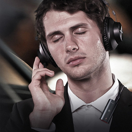 Bluetooth аудио адаптер (ресивер) разъем 3,5 мм aptX Baseus BA03 черный