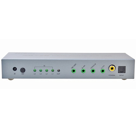 HDMI Switch на 4 порта 4Kx2K (4 входа на 1 выход) + Audio (7.1, SPDIF Toslink, Coaxial) Dtech DT-7041