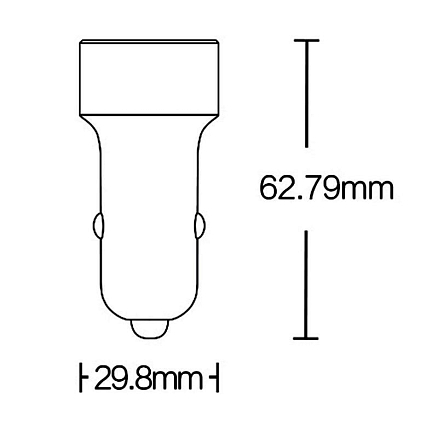Зарядное устройство автомобильное с двумя USB входами 3А Xiaomi 70mai Midrive CC02 (быстрая зарядка QC 3.0)