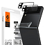 Защитное стекло на камеру и пленка на корпус для Samsung Galaxy Z Flip 3 Spigen GLAS.tR черное