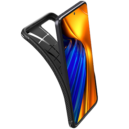 Чехол для Xiaomi Poco F4, Redmi K40S гелевый Spigen Rugged Armor черный