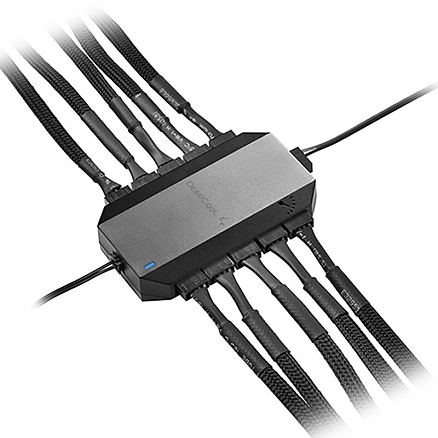 Разветвитель питания на 10 вентиляторов (кулеров) для корпуса ПК Deepсool FH-10 черный