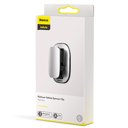 Держатель-прищепка автомобильный для мелочей Baseus ACYJN-A0S серебристый