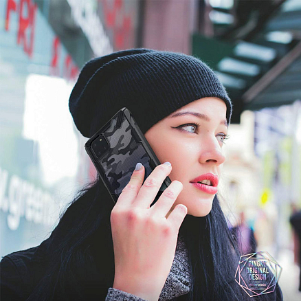 Чехол для Samsung Galaxy Note 10 Lite гибридный Ringke Fusion X Design Camo черный