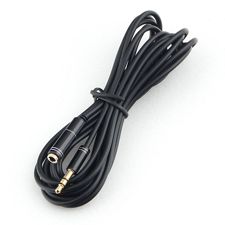 Кабель-удлинитель 3,5 мм - 3,5 мм (папа - мама) длина 3 м Cablexpert CCAB-02 черный