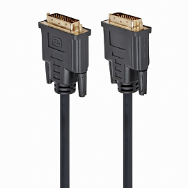 Кабель DVI-D - DVI-D (папа - папа) длина 4,5 м Cablexpert CC-DVI2-BK-15 черный