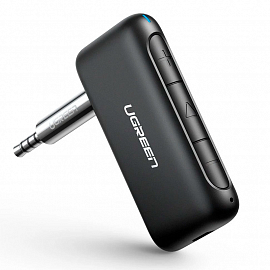 Bluetooth аудио адаптер (ресивер) в разъем 3,5 мм aptX Ugreen CM127 с громкой связью черный