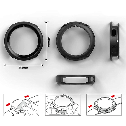 Чехол для Samsung Galaxy Watch 4 40 мм гелевый Ringke Air черный