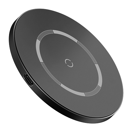 Беспроводная магнитная зарядка для телефона 15W Baseus Simple черная