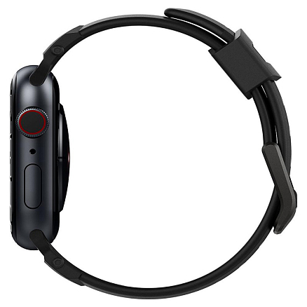 Ремешок-браслет для Apple Watch 38 и 40 мм гелевый Spigen Rugged Band черный