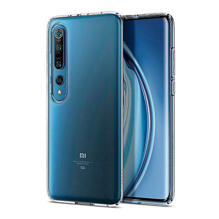 Чехол для Xiaomi Mi 10, Mi 10 Pro гелевый ультратонкий Spigen SGP Liquid Crystal прозрачный