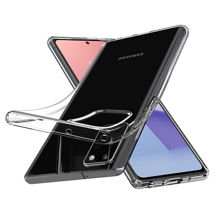Чехол для Samsung Galaxy Note 20 гелевый ультратонкий Spigen SGP Liquid Crystal прозрачный
