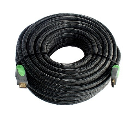 Кабель HDMI - HDMI (папа - папа) длина 20 м версия 1.4 Dtech DT-6620 плетеный
