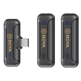 Радиосистема двухканальная для записи звука с петличным микрофоном Type-C Boya BY-WM3T2-U2