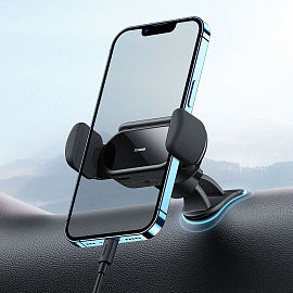 Держатель автомобильный на приборную панель Baseus Steel Cannon Pro черный