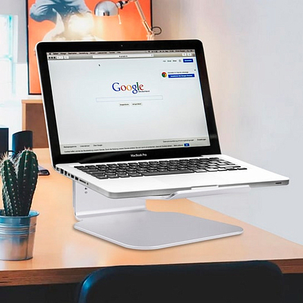 Подставка для ноутбука до 17 дюймов Evolution LS111 металлическая серебристая